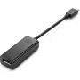 HP USB-C naar DP-adapter, 0,094 m, USB Type-C, DisplayPort, stekker, bus, recht