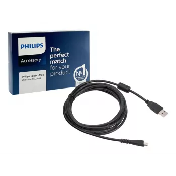 Philips 1 X voor SpeechMike III USB-kabel 2,4 m USB A zwart