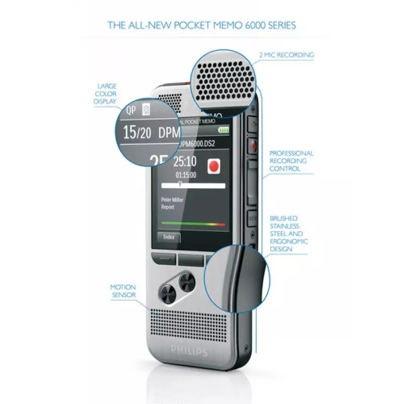 Philips DPM6000 flashkaart zwart, zilver