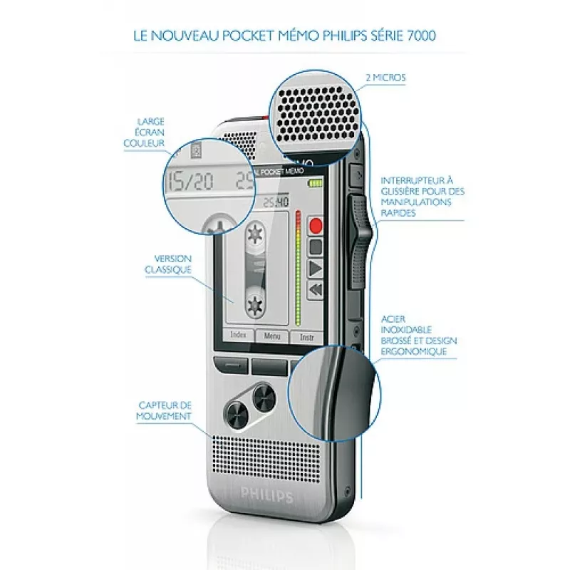 Philips DPM 7200 flashkaart roestvrij staal
