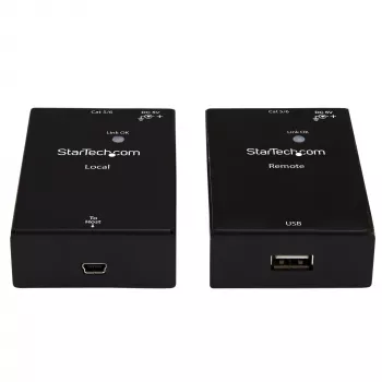 StarTech.com USB 2.0-extender via Cat5e/Cat6-kabel (RJ45) – tot 50 m – high-speed USB-poort-extender-adapterkit – met voeding – USB via ethernetkabel-extender – 480 Mbit/s – metaal