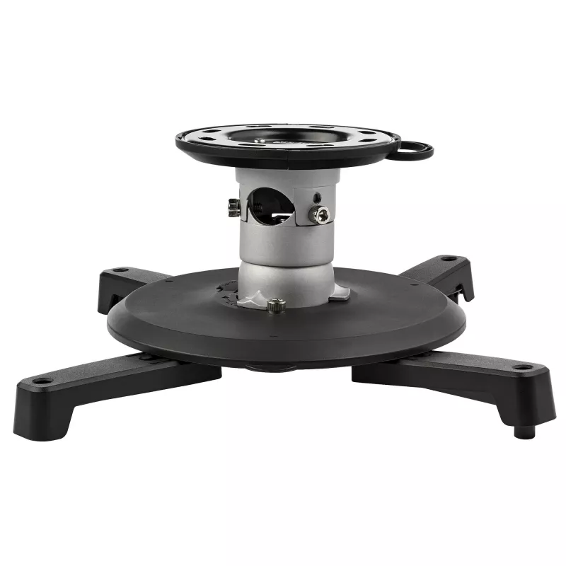 StarTech.com universele plafondsteun voor projectoren – heavy-duty, in hoogte verstelbare/uitschuifbare mastmontage 12,7–57,77 cm vanaf het plafond – 15 kg – kantelen/draaien – hangende projectorsteun met montageplaat