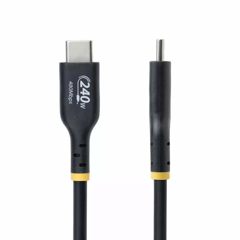 StarTech.com 3m USB-C-oplaadkabel, USB-IF-gecertificeerde USB-C-kabel, 240W PD EPR, USB 2.0 Type-C laptop-oplaadkabel, USB-C-datakabel, TPE-mantel, M/M