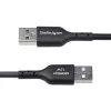 StarTech.com 3m USB-A naar USB-C-oplaadkabel, laden & synchroniseren, 3A, USB 2.0, TPE-mantel – zwarte USB-oplaadkabel