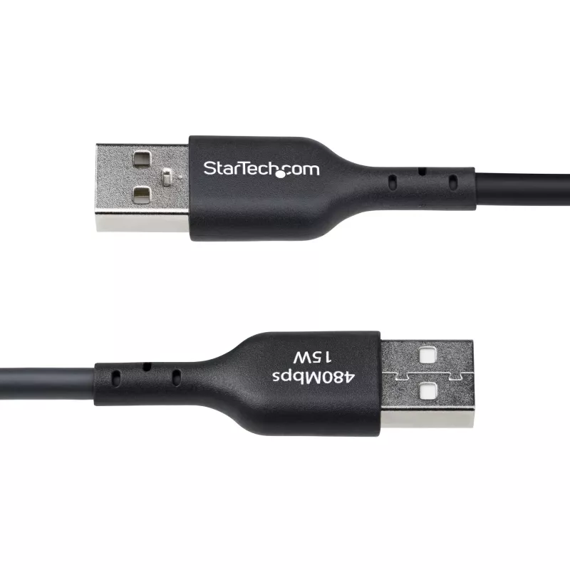 StarTech.com 3m USB-A naar USB-C-oplaadkabel, laden & synchroniseren, 3A, USB 2.0, TPE-mantel – zwarte USB-oplaadkabel