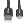 StarTech.com 3m USB-A naar USB-C-oplaadkabel, laden & synchroniseren, 3A, USB 2.0, TPE-mantel – zwarte USB-oplaadkabel