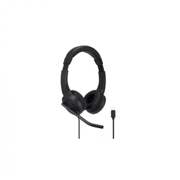 Kensington H1000 USB-C on-ear headset, bekabeld, gesprekken/muziek, 20 – 20000 Hz, 190 g, headset, zwart