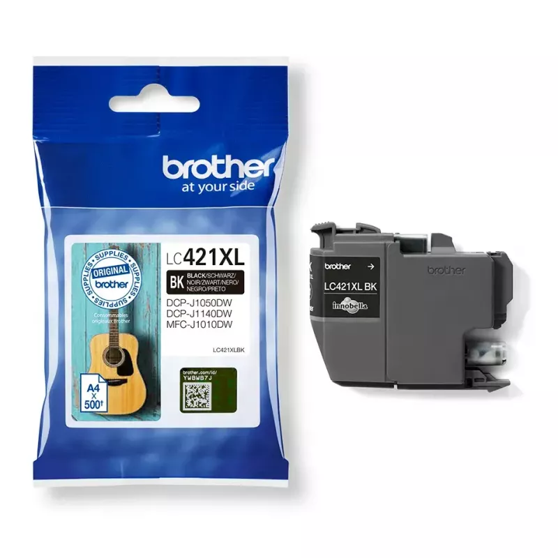 Inktpatroon Brother LC421XLBK zwart