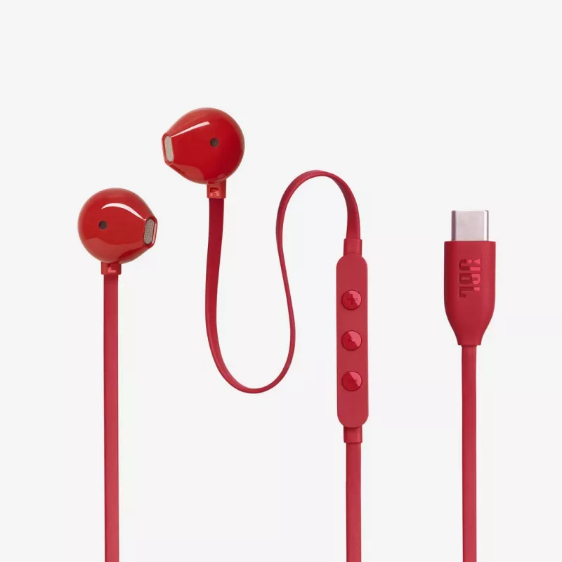JBL Tune 305C Headset Bedraad In-ear Bellen/Muziek USB Type-C Rood