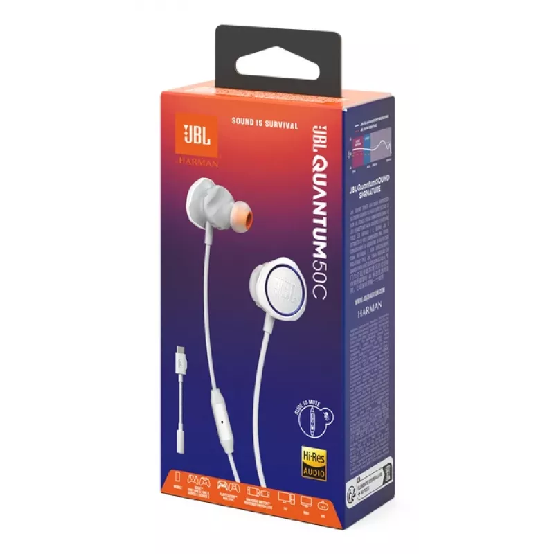 JBL Quantum 50C Headset Bedraad In-ear Gaming Wit