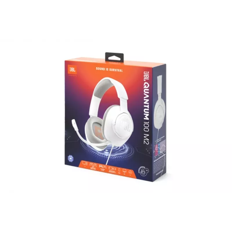 JBL Quantum 100M2 Headset Bedraad Hoofdband Gaming Wit