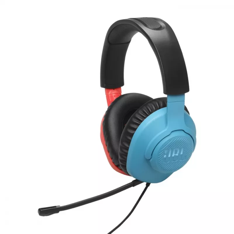 JBL Quantum 100N Headset Bedraad Hoofdband Gaming Blauw, Rood