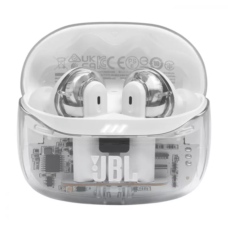 JBL Tune Beam 2 Ghost Edition Headset Draadloos In-ear Muziek/Dagelijks gebruik Bluetooth Wit