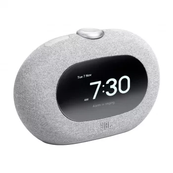 Klokradio JBL Horizon-3 — DAB/DAB+/FM, 5 W RMS, LCD-display, 65–20000 Hz, draaiknop voor volume, Grijs