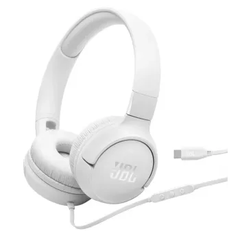 JBL Tune 520C USB-C Koptelefoon Bedraad Hoofdband Bellen/Muziek USB Type-C Wit