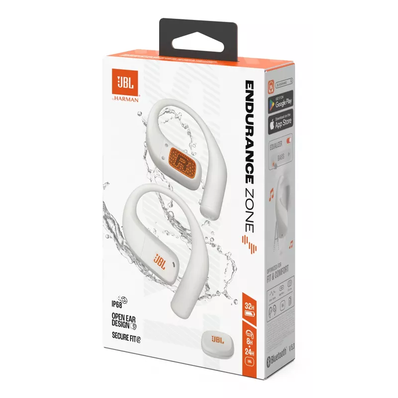 JBL Endurance Zone Headset Draadloos Open-ear Sport Bluetooth Wit