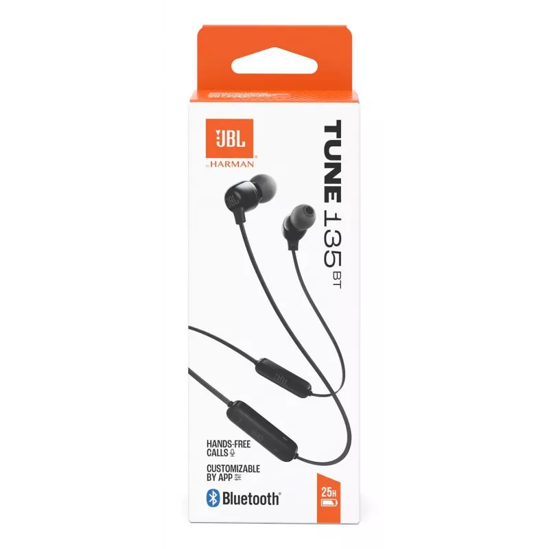 JBL Tune 135BT Headset Draadloos In-ear Bellen/Muziek Bluetooth Zwart