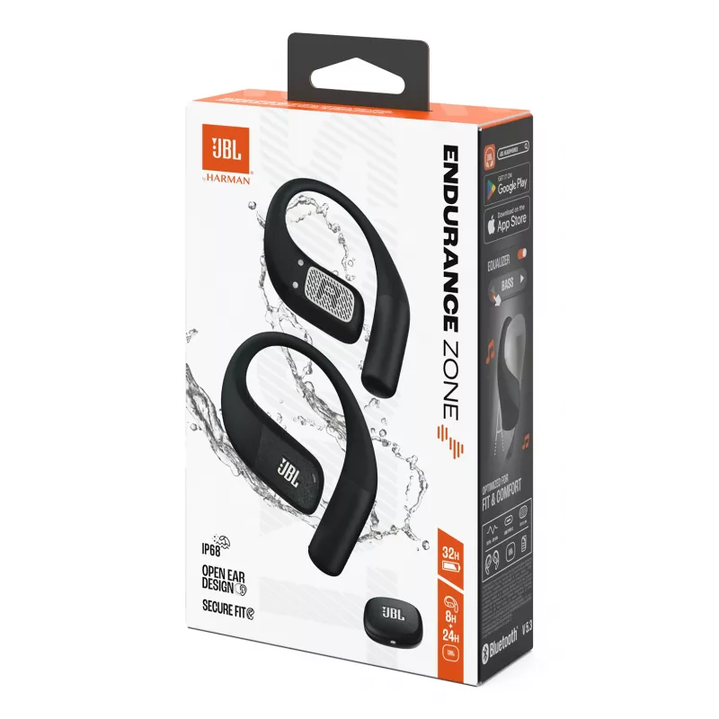 JBL Endurance Zone Headset Draadloos Ear-hook, Open-ear Sport Bluetooth Zwart, Grijs