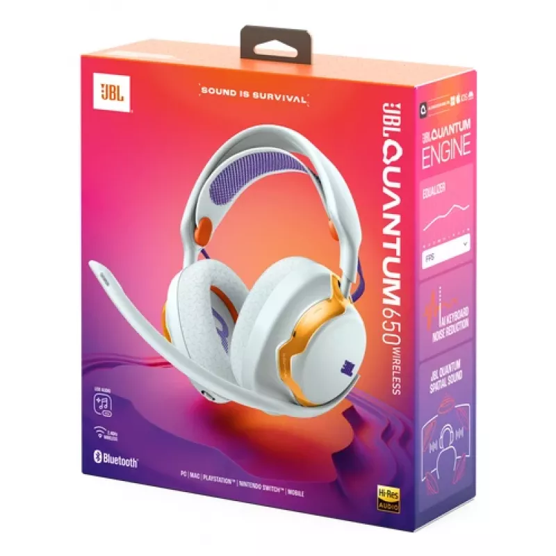 JBL Quantum 650 headset draadloos hoofdband gaming USB Type-C Bluetooth turquoise