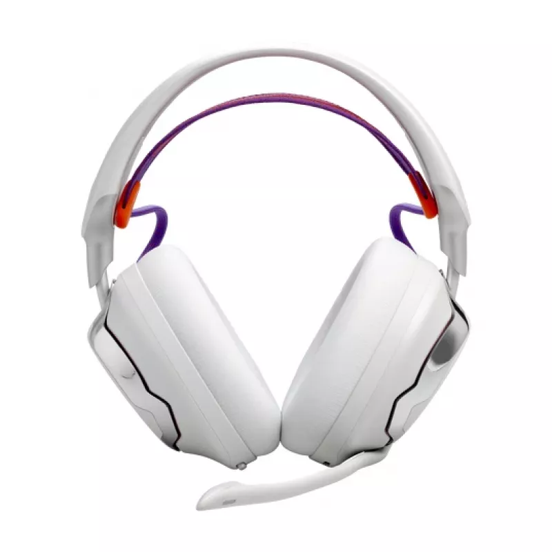 JBL Quantum 950 headset draadloos hoofdband gaming USB Type-C Bluetooth laadstation oranje, zilver, wit