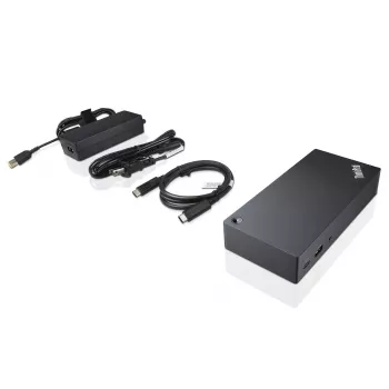 Lenovo 40A90090IT laptop-dockingstation/port-replicator bedraad USB 3.2 Gen 1 (3.1 Gen 1) Type-C zwart
