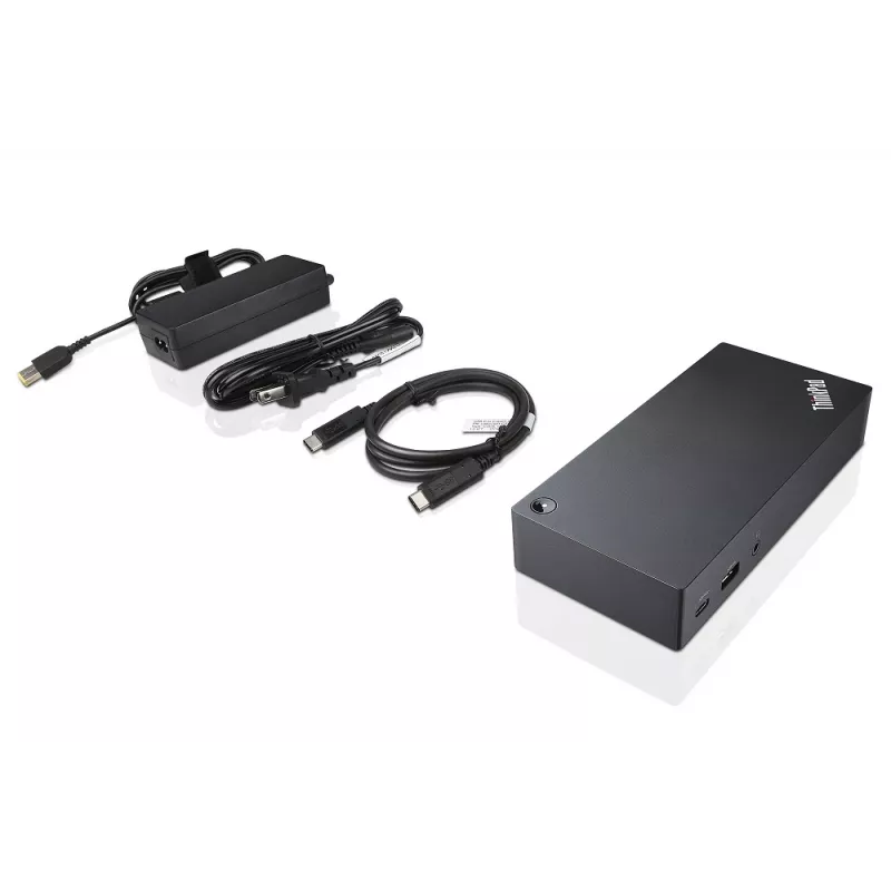 Lenovo 40A90090IT laptop-dockingstation/port-replicator bedraad USB 3.2 Gen 1 (3.1 Gen 1) Type-C zwart