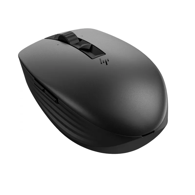 HP 715 oplaadbare multi-device muis, dubbelhandig, RF draadloos + Bluetooth, 3000 DPI, zwart