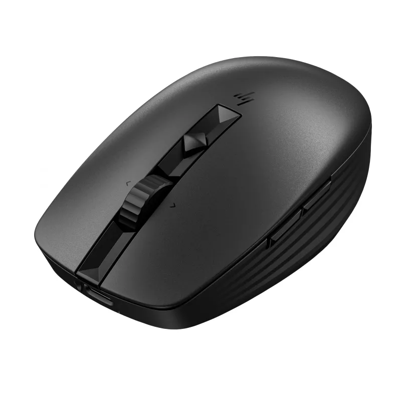 HP 715 oplaadbare multi-device muis, dubbelhandig, RF draadloos + Bluetooth, 3000 DPI, zwart