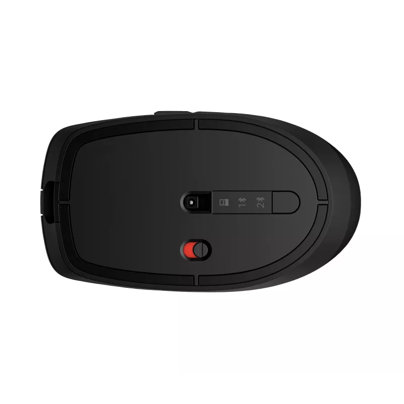 HP 715 oplaadbare multi-device muis, dubbelhandig, RF draadloos + Bluetooth, 3000 DPI, zwart