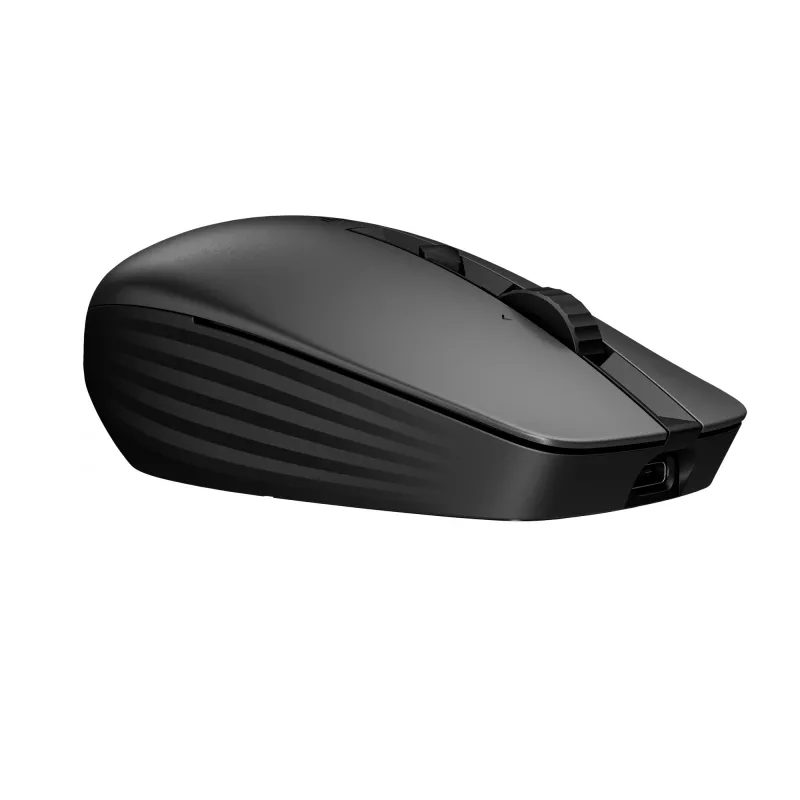 HP 715 oplaadbare multi-device muis, dubbelhandig, RF draadloos + Bluetooth, 3000 DPI, zwart