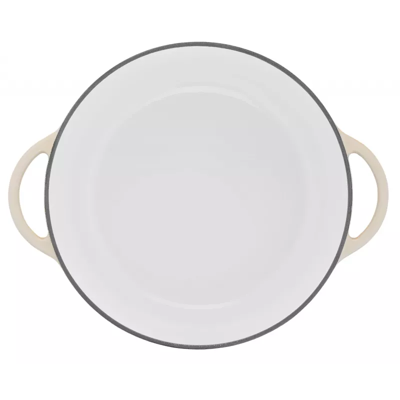 Tefal gietijzeren serveerpan LOV E25972, rond 3,8 L, 28 cm, beige