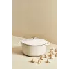 Tefal gietijzeren serveerpan LOV E25972, rond 3,8 L, 28 cm, beige