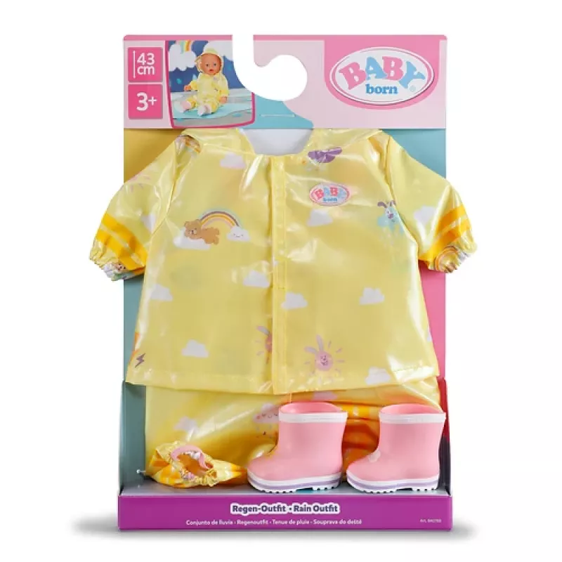 BABY born Regenoutfit 43cm, poppen-regenset, 3 jaar