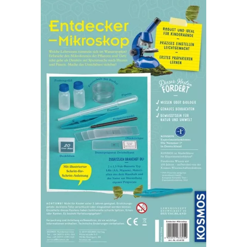 Kosmos 63605, microscoop, biologie, 8 jaar, blauw