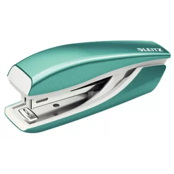 Leitz NeXXt WOW Metal mini-nietmachine, 10 blad, blauw, metaal, kunststof, 80 g/m², 3,5 cm, bovenlader