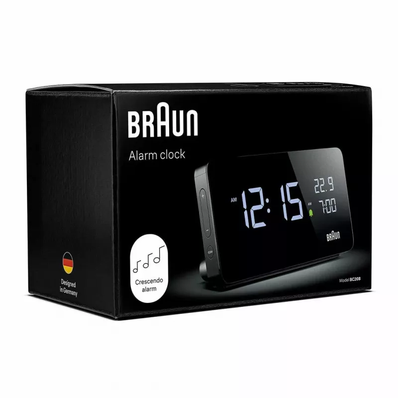 Braun BC20BEU wand-/tafelklok digitale klok rechthoekig zwart