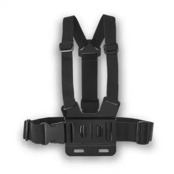 Cameraborstband HAMA 00004567 voor actioncams (GoPro-compatibel), zwart, verstelbare borsthouder