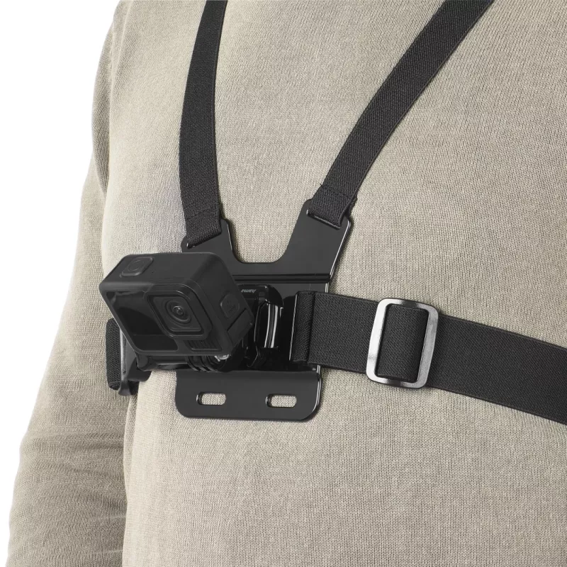 Cameraborstband HAMA 00004567 voor actioncams (GoPro-compatibel), zwart, verstelbare borsthouder
