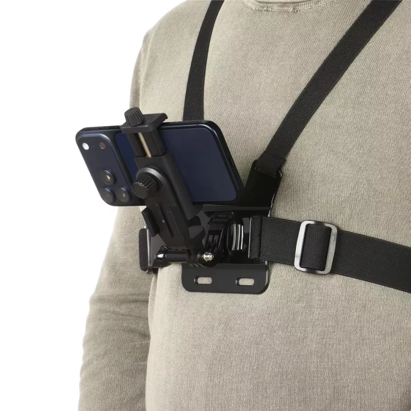 Cameraborstband HAMA 00004567 voor actioncams (GoPro-compatibel), zwart, verstelbare borsthouder