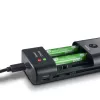 Acculader HAMA 00081390 voor digitale camera-accu's — USB, Li-Ion en NiMH compatibel, 5 V ingang