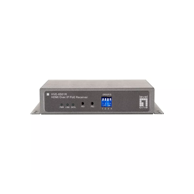 LevelOne HDMI over IP PoE-ontvanger, 1920 x 1080 pixel, AV-ontvanger, grijs, HDCP