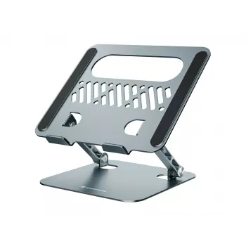 Laptopstandaard CONCEPTRONIC THANA10G — opvouwbaar aluminium, in hoogte verstelbaar, grijs, 240×220×50 mm
