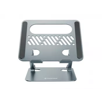 Laptopstandaard CONCEPTRONIC THANA10G — opvouwbaar aluminium, in hoogte verstelbaar, grijs, 240×220×50 mm