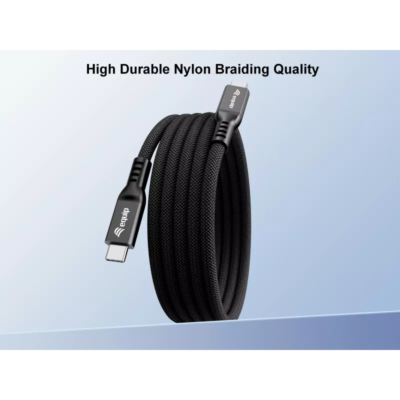 USB4 Gen4x2 C-naar-C-kabel EQUIP 2 m, 80 Gbit/s, PD 240 W, 8K@60Hz, zwart