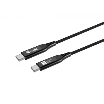 Equip USB 4 ultra slanke C-naar-C-kabel, 1,2 m, PD240W, 4K/60Hz, 40 Gbps, zwart