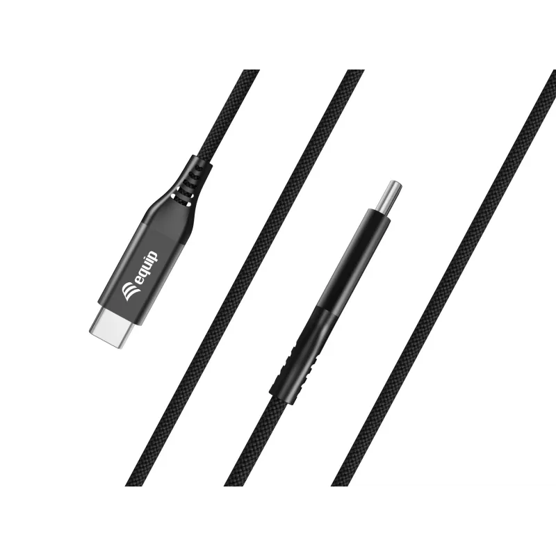 Equip USB 4 ultra slanke C-naar-C-kabel, 1,2 m, PD240W, 4K/60Hz, 40 Gbps, zwart