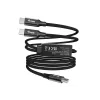 USB-C naar 2x USB-C Y-oplaadkabel EQUIP 1,5 m PD 140 W, USB 2.0, zwart
