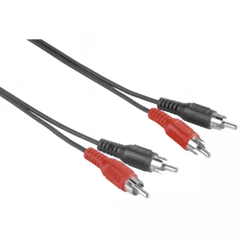 Audiokabel Hama 00205086 2,5 m 2x RCA-stekker zwart