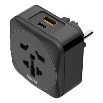 Hama 00223460 netstekker-adapter Type E/F hybride universeel zwart