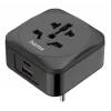 Hama 00223460 netstekker-adapter type E/F hybride universeel zwart